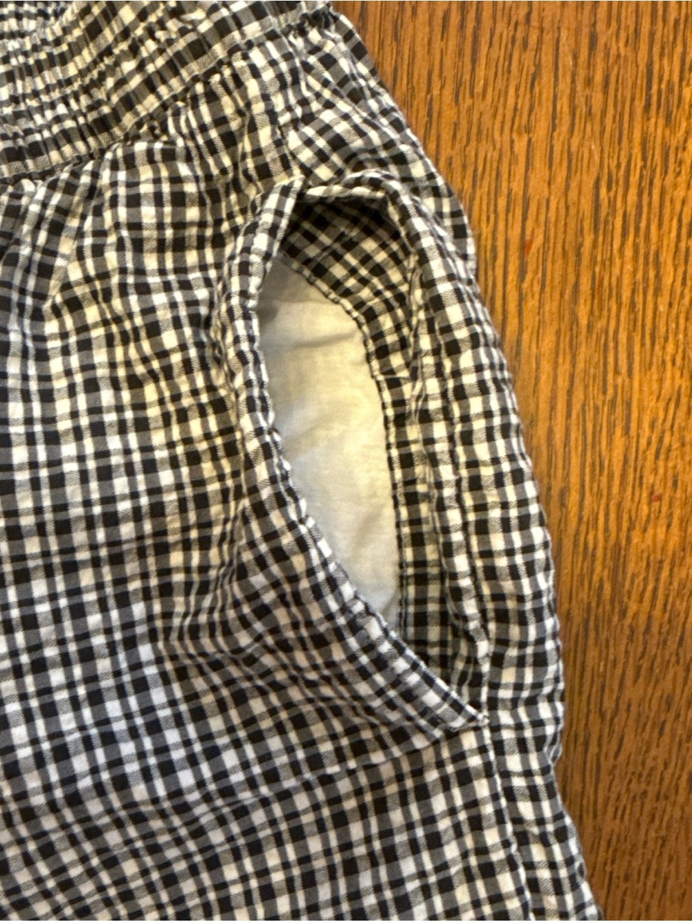 Aerie Black/White Check Boxer Briefs Sleep shorts XL Seersucker - Picture 5 of 7